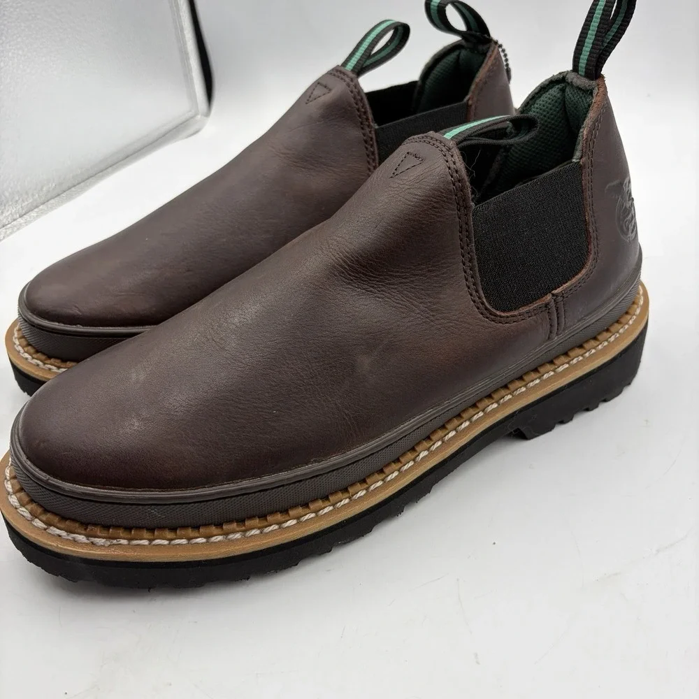 Georgia Boot Men's Georgia Giant Romeo Soft Toe Work Shoe Soggy Brown GR262 9 W